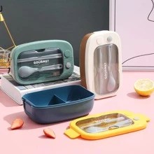 Vintage TELE Lunch Box Topper For Food Includes Spoon And Fork - Branco - Visão 2