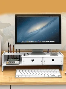 1pc Multifunction Desktop Computer Increased Rack - White - View 3