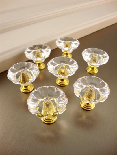 6قطعات/طقم PMMA خزانة حديث شفاف سحب الدرج الى منزل