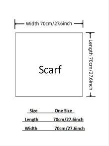 1pc Ladies' Silk-Like Chiffon 70*70cm Square Scarf & Headscarf, Suitable For Daily Wear Bandana,Hair Band,Head Band Ideal For Dressing Up Your Look