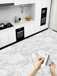 10pcs/20pcs Marble Pattern Ceramic Tile Stickers, Stickers, Wall Decal, Vinyl Decal For Home Decorations, Spring Decoration Items Refresh Your Home, Rama Decoration Stickers