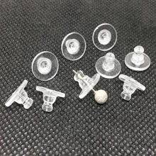 50 قطعة / طقم الموضة سيليكون مبسط DIY اقراط خلف سدادات أذن للنساء الى صنع المجوهرات