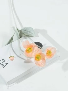1 PC Hoa Giả Bằng Nhựa, Hoa Giả Hiện Đại Cho Đám Cưới, Trang Trí Nhà Cửa - Hồng - Xem 4