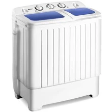 Costway Portable Mini Compact Twin Tub 17.6lb Washing Machine Washer Spin Dryer - 白色 - 查看 2