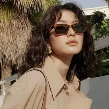 1入組女士太陽眼鏡復古時尚太陽眼鏡 - 摩卡棕 - 查看 1