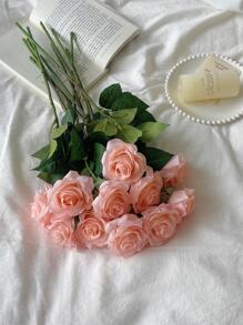 1入組擬真花浪漫仿真花棒適合婚禮派對和家庭裝飾 - 珊瑚粉 - 查看 1