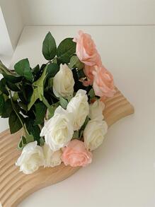 1入組擬真花浪漫仿真花棒適合婚禮派對和家庭裝飾 - 珊瑚粉 - 查看 4