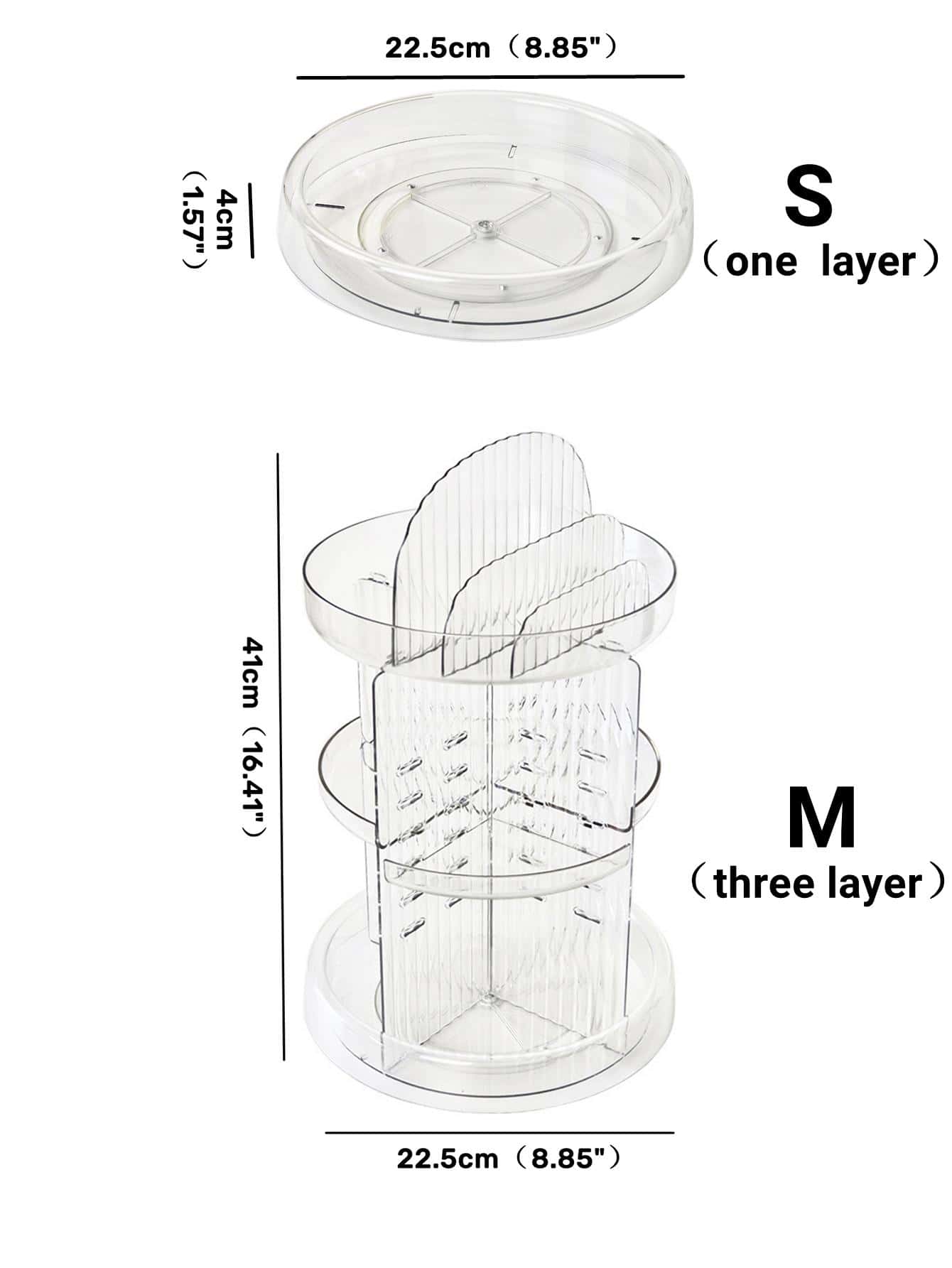 1pc Clear Rotatable Cosmetic Desktop Storage Rack SHEIN USA