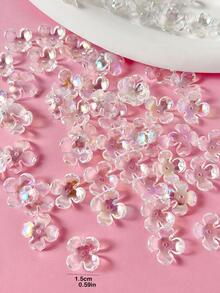 100pcs/set Flower Design DIY Bead - Clear - View 2