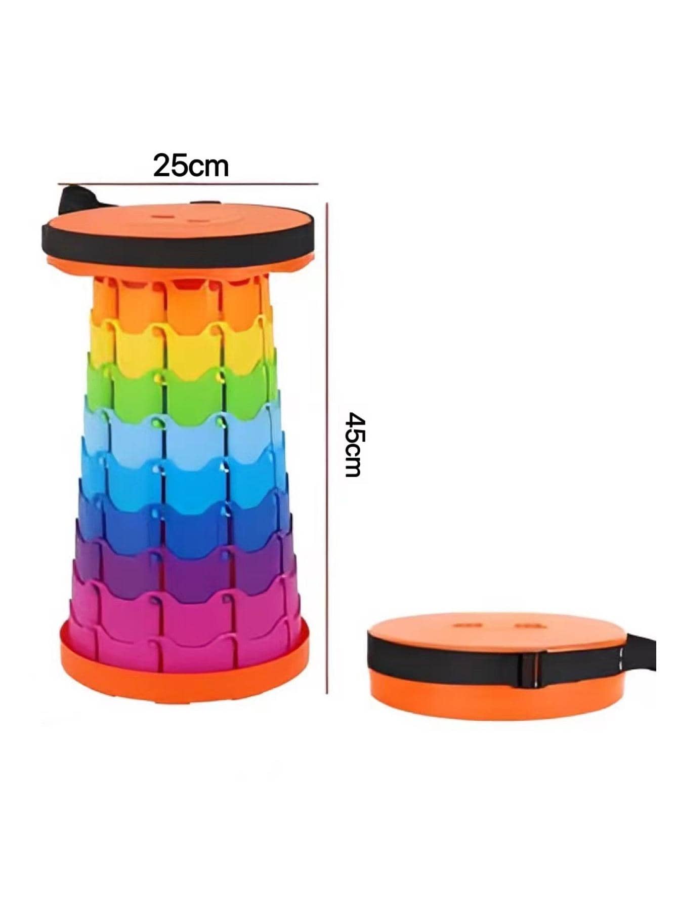 1 cái Ghế cắm trại ngoài trời di động có thể gập lại khối màu - trái cam - Xem 1