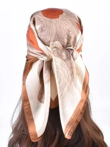 YWQLWJ 女士印花時尚頭巾適用於裝飾用品