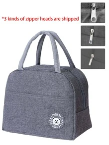 1個適用於辦公室,學生,野餐的午餐袋,具有保溫和冰包功能,附贈收納袋 - 灰色 - 查看 6