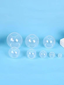 1个20-100毫米硅胶球模具，3D行星球环氧树脂模具，适用于DIY环氧树脂吊坠工艺品和家居装饰 - 無色 - 查看 4