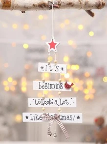 1 件圣诞符号装饰字母挂饰，适用于家居、圣诞树、节日、婚礼 - 随机颜色/款式 - 白色 - 查看 1