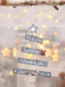 1 件圣诞符号装饰字母挂饰，适用于家居、圣诞树、节日、婚礼 - 随机颜色/款式 - 白色 - 查看 4