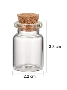 20入組/套休閒玻璃瓶適合女士適用於首飾包裝 - 無色 - 查看 5