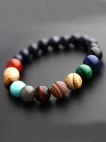 1pc Boho Colorful Beaded Bracelet For Women For Daily Decoration - Multicolor - View 5