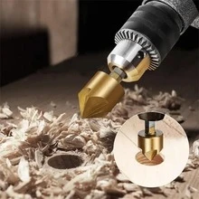 6入組/套6-19mm碳素鋼鑽頭經典90度套裝適用於家用的 - 黃色 - 查看 3