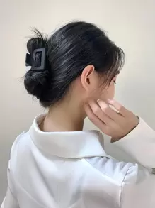 cái Vuốt tóc hình chữ nhật đơn giản cho nữ để trang trí tóc - màu đen - Xem 1