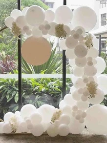86pcs/set Latex Balloon Arch, Modern Solid Color Balloon Garland For Party - White - View 2