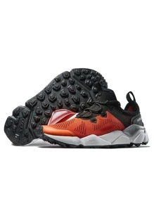 運動鞋適用於男士撞色前綁帶運動鞋 - 橘色 - 查看 4