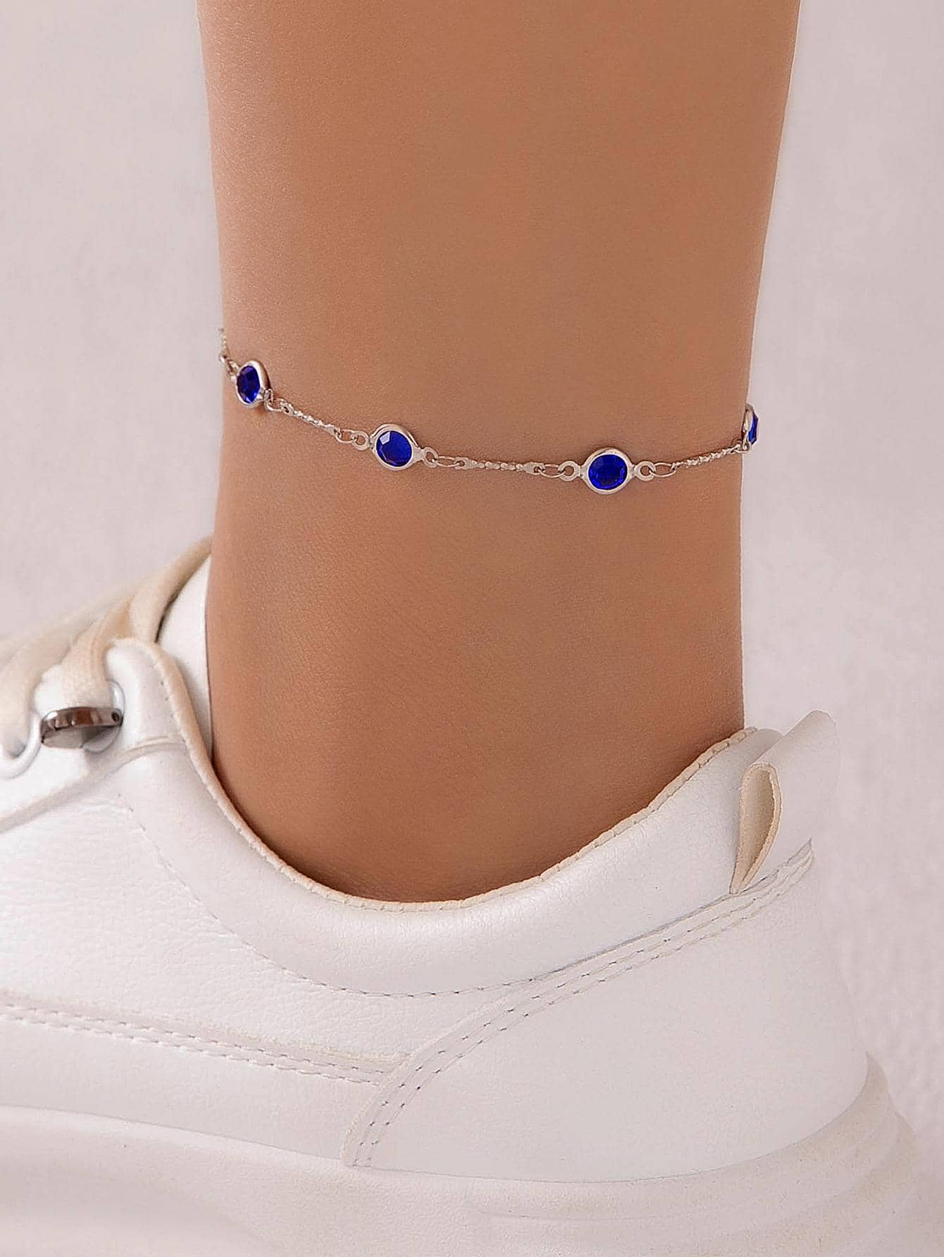 1Pc Ngẫu Nhiên Thời Trang Hợp Kim Kẽm Kim Cương Giả Trang Trí Vòng Chân Cho Nữ Trang Trí Hàng Ngày