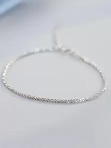 Nooxian 1 Stück Minimalistisches Armband mit Modisch Edelstahl Für Frauen Für Tägliche Dekoration - Silber - Übersicht 4