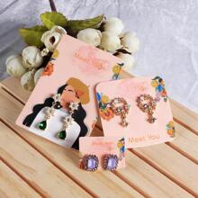 10pcs Figure Graphic Jewelry Storage Card