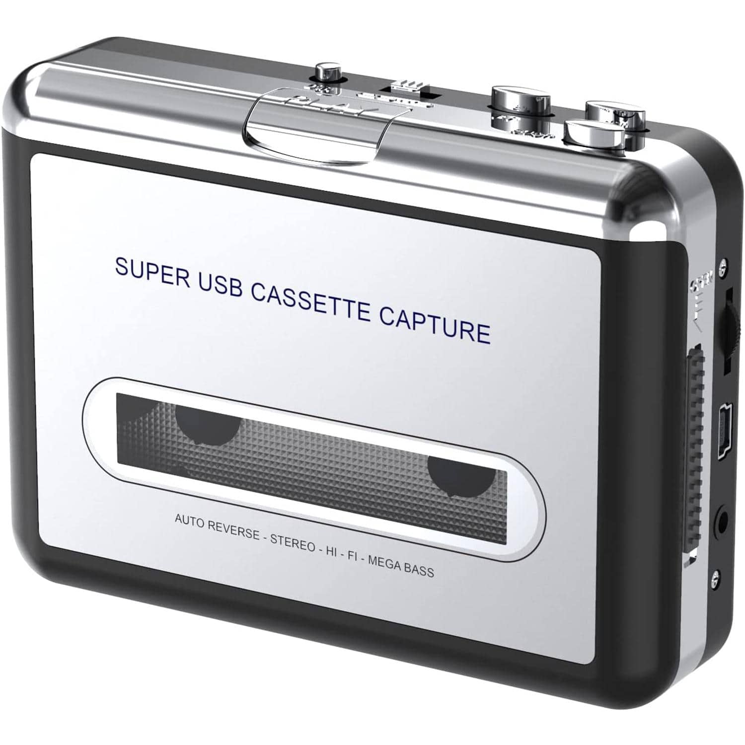 DIGITNOW Walkman USB Cassette Player, Retro Cassettes Tape To MP3 CD Converter - 銀色 - 查看 1