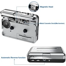 DIGITNOW Walkman USB Cassette Player, Retro Cassettes Tape To MP3 CD Converter - 銀色 - 查看 3