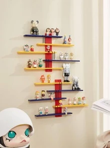 1pc Wall Mounted Toy Storage Rack - Multicolor - View 2