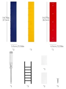 1pc Wall Mounted Toy Storage Rack - Multicolor - View 7