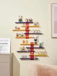 1pc Wall Mounted Toy Storage Rack - Multicolor - View 1