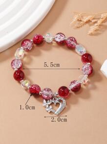 1 Máy Tính Thời Trang Bướm Trang Trí Đá Trái Tim Charm Vòng Tay Cho Nữ Trang Trí Hàng Ngày - Nhiều màu - Xem 5