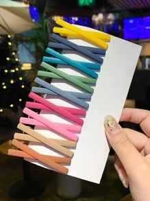 chiếc Kẹp tóc hình cá sấu màu trơn cho nữ để trang trí tóc - Nhiều màu - Xem 2