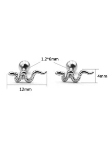 1pc Snake Design Stud Earring