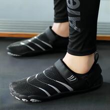 Giày đi biển 5 ngón unisex họa tiết kẻ sọc đi biển - màu đen - Xem 1