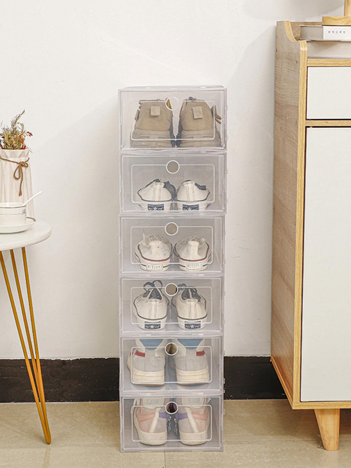 1入組透明鞋子收納盒 - 無色 - 查看 1