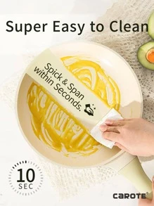 CAROTE 12pcs Nonstick Cookware Set, Heavy-duty Pots and Pans Set, Induction Kitchen Pans for Cooking, Garden Green Cooking Pot - Mint Green - View 8