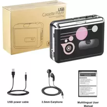 DIGITNOW USB Cassette Player, Portable Walkman Stereo Tape To MP3 Converter, Audio Music Recorder To MP3 - 黑色 - 查看 6