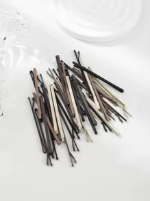 Bộ 40 kẹp tóc trơn màu lì (Màu ngẫu nhiên) Kẹp tóc hình móng vuốt, kẹp tóc hình móng vuốt, đồ dùng học tập - Nhiều màu - Xem 3