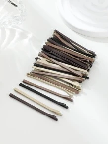 Bộ 40 kẹp tóc trơn màu lì (Màu ngẫu nhiên) Kẹp tóc hình móng vuốt, kẹp tóc hình móng vuốt, đồ dùng học tập - Nhiều màu - Xem 1