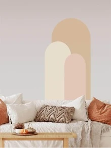 1/2 件波西米亚拱形几何美感艺术墙贴，20.47 * 55.1 英寸，客厅卧室背景墙壁纸，壁画，拱形防水装饰贴纸，家居装饰，墙壁装饰，贴纸，墙贴花，乙烯基贴花用于家居装饰，春季装饰品让您的家焕然一新，拉玛装饰贴纸