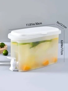 1入組透明塑膠寒冷水壺帶 - 白色 - 查看 7