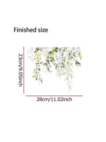 1pc Plant Pattern Wall Sticker, PVC Self Adhesive Wall Art Decal, For Home Decor,Stickers,Wall Decal, Vinyl Decal For Home Decorations,Spring Decoration Items Refresh Your Home,Rama Decoration Stickers