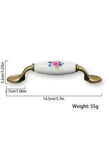 2pcs/set Zinc Alloy Drawer Pull, European Style Flower Pattern Drawer Handle For Home