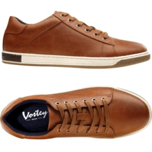SHOESMALL Men's Sneakers Fashion Casual Shoes Dress Sneakers Oxford Shoes Comfortable Daily Footwear - 棕色 - 查看 3