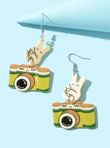 手勢和相機耳墜 - 彩色 - 查看 4