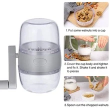 Chopper Garlic Cutter Kitchen Tool Manual Food Shredder Hand Portable - Grey - View 2