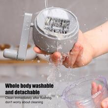 Chopper Garlic Cutter Kitchen Tool Manual Food Shredder Hand Portable - Grey - View 3